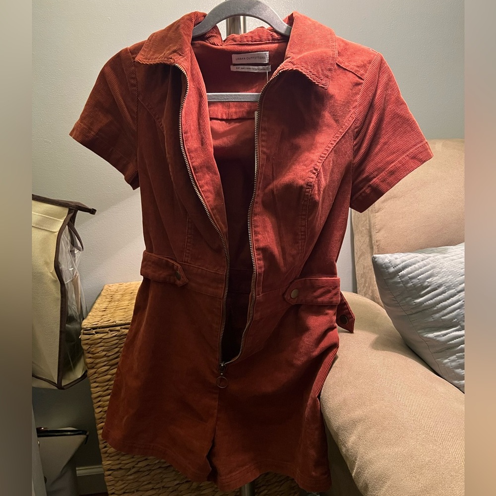 Orange corduroy one piece